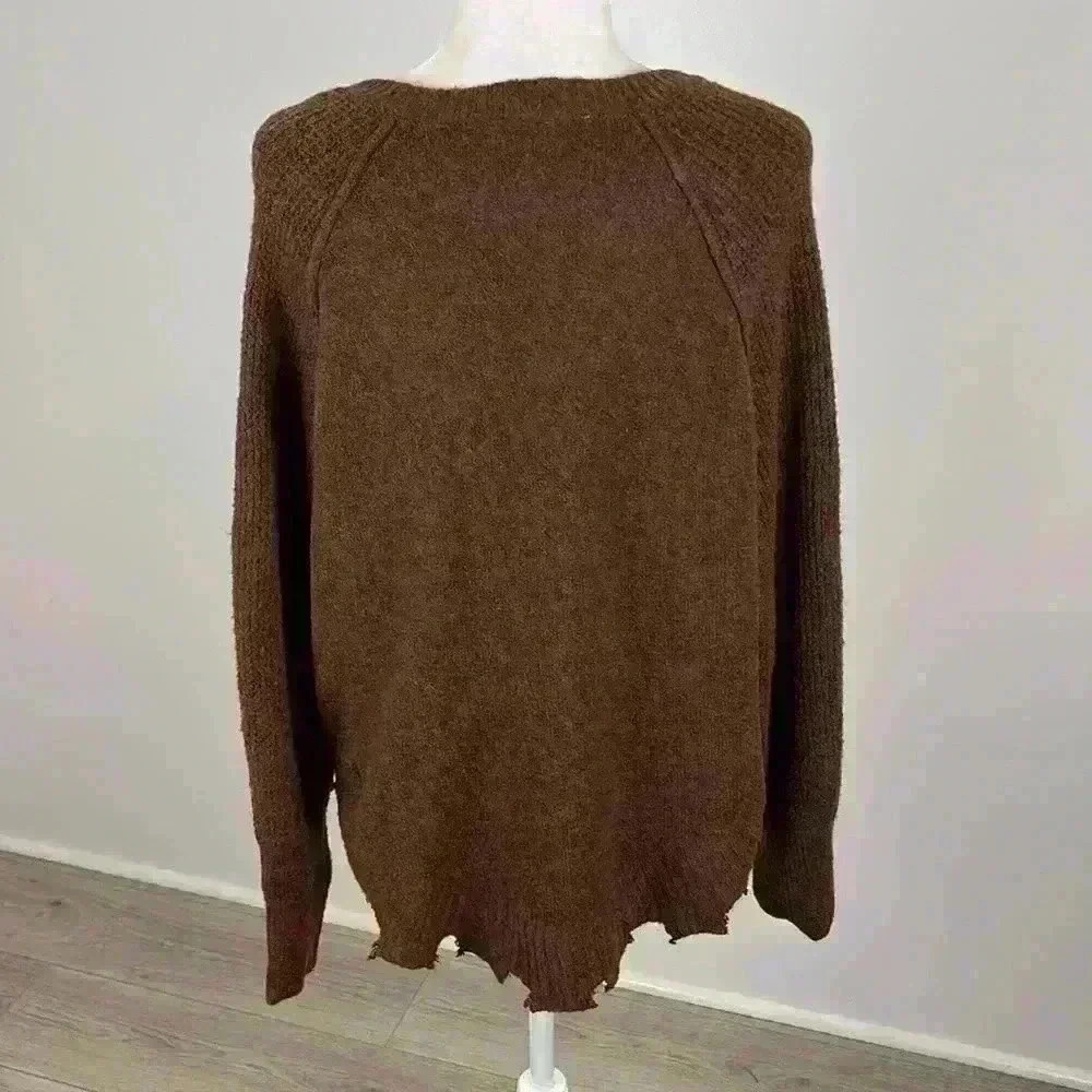 Rue 21 Brown V-Neck Pullover Sweater Size XS - Picture 4 of 7